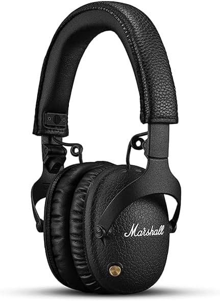 Marshall Monitor II Wireless Bluetooth Headset with Hybrid Active Noise Reduction, Over-Ear Headset, 30 Hours – Black