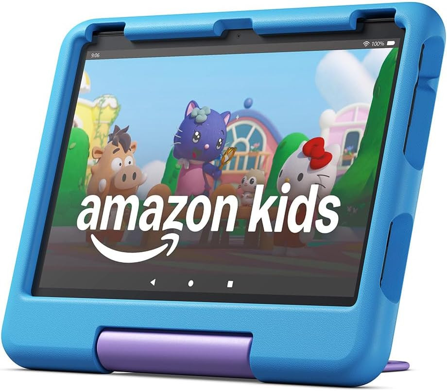 Amazon Fire HD 10 Kids tablet (newest gen) |10.1" brilliant screen, parental controls,32Gb Blue Case