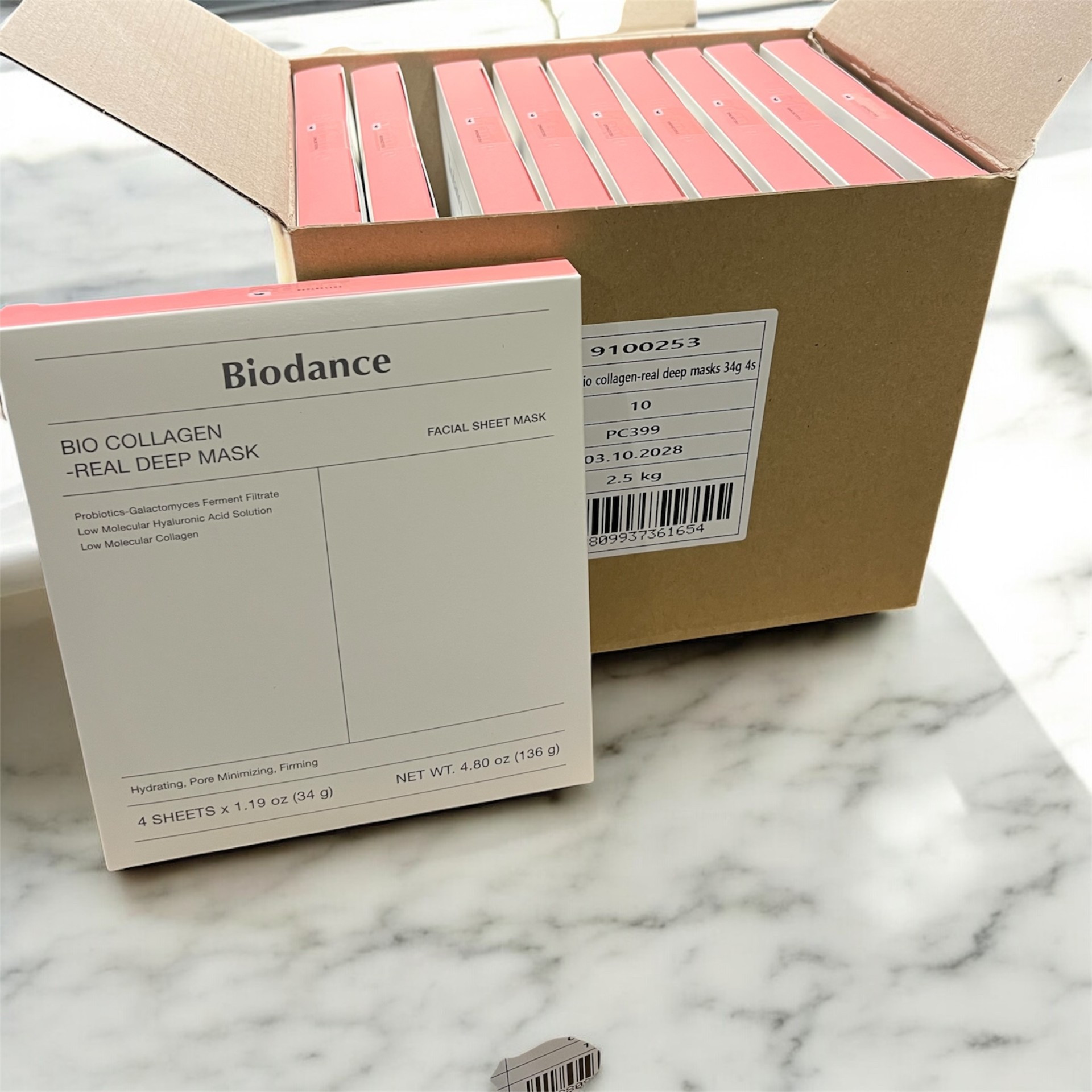 BIODANCE Bio-Collagen Real Deep Mask, Hydrogel Mask, Pore Minimizing, Elasticity Improvement, Korean Skincare | 1.19oz(34g) x 4ea