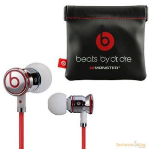 iBEATS BY DRE Chrome Monster In-Ear Headphone with Case - White